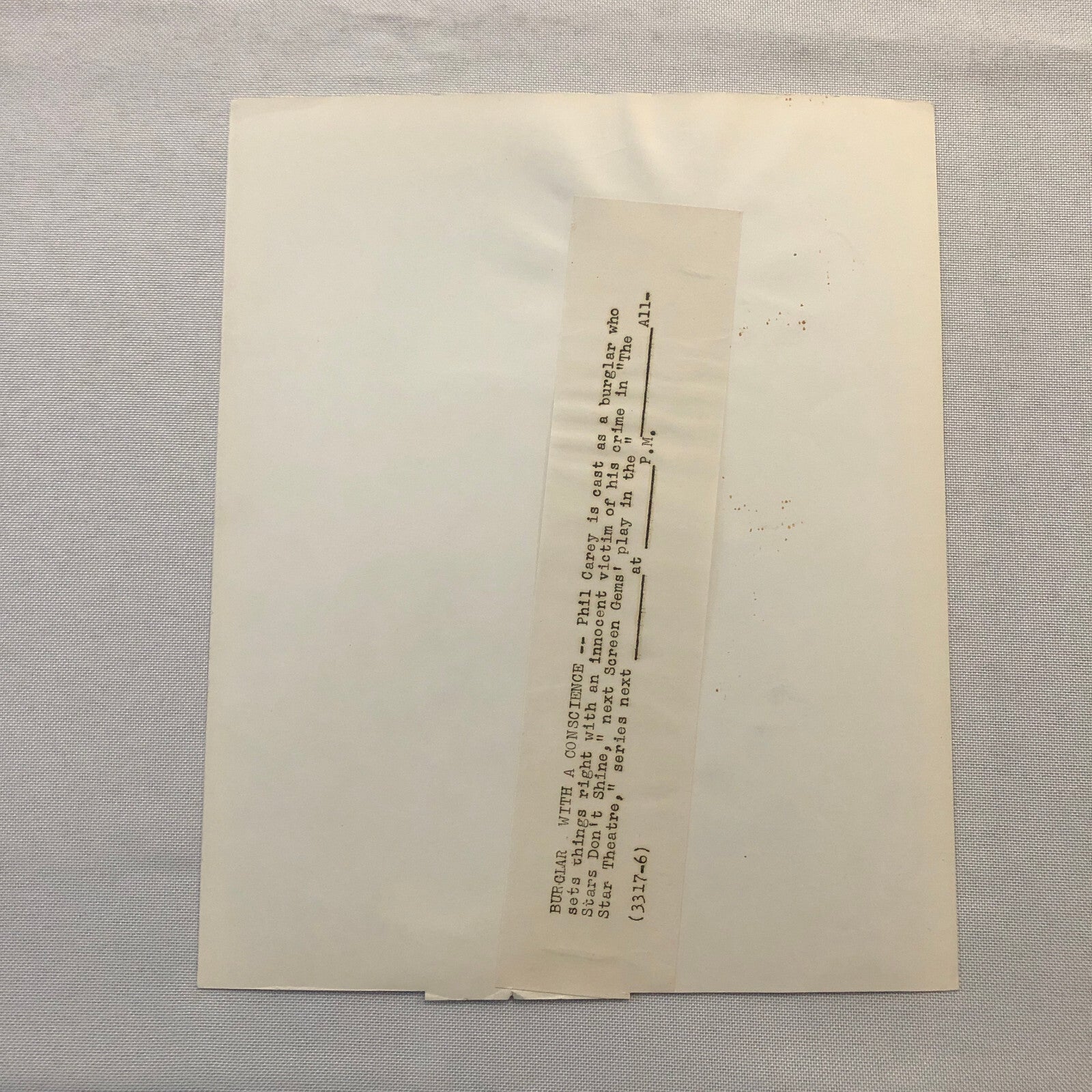 Actor Phil Carey The Stars Don't Shine Movie Film Photo Photograph Print