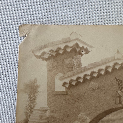 Vintage Photograph Men with Early Automobile Building AMAZING Image