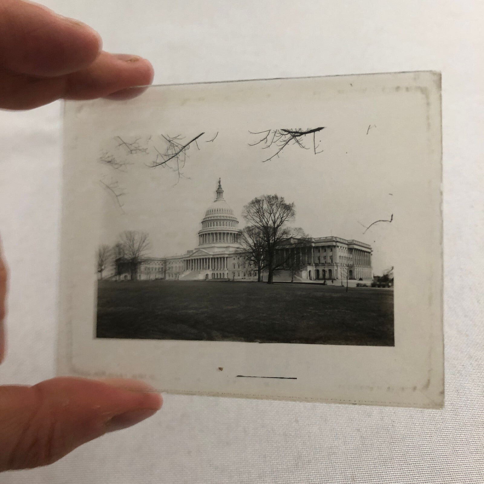 Glass Plate Lantern Slide United States Capitol Building Washington DC