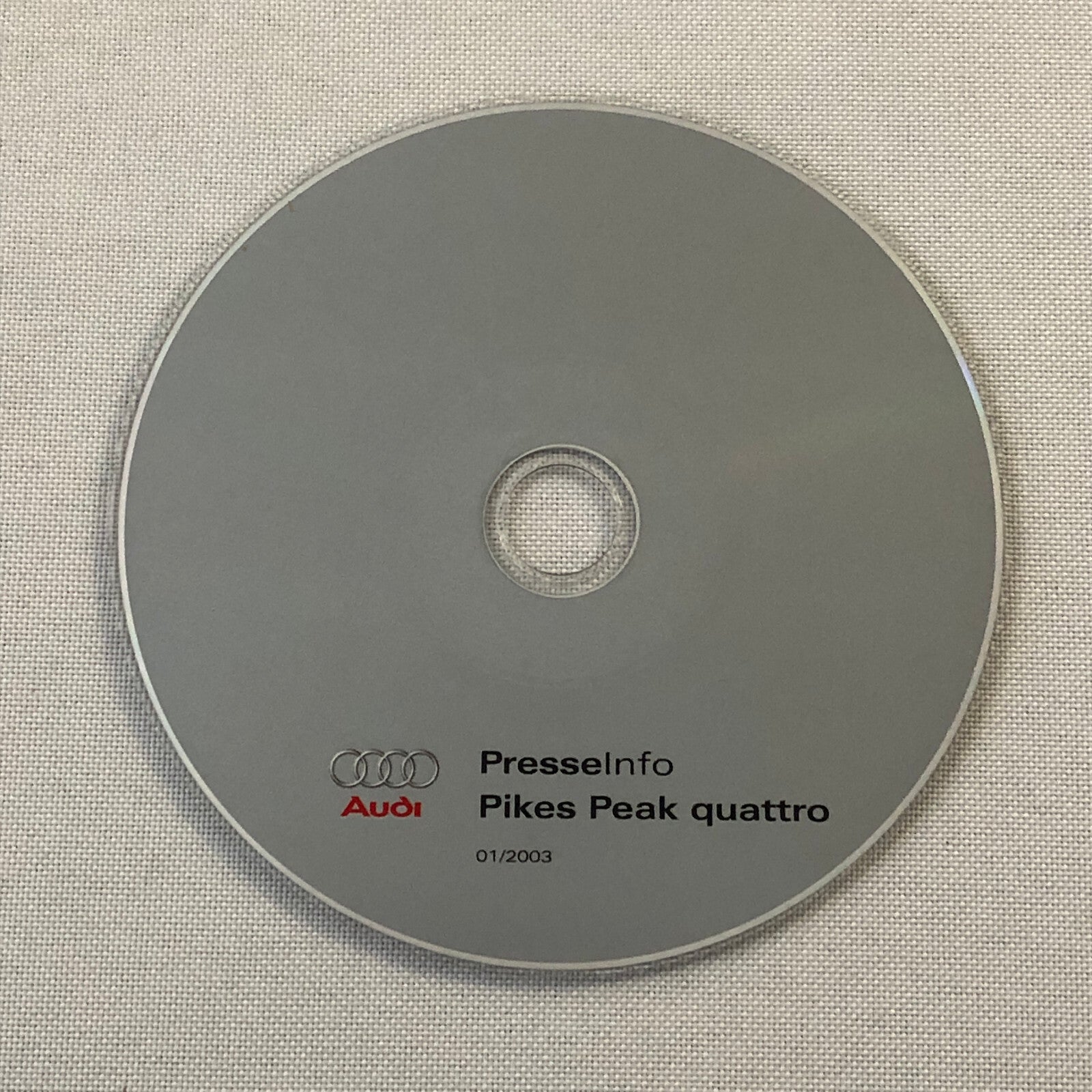 2003 Audi Pikes Peak Quattro Concept Car Prototype Press Kit Photos CD GERMAN
