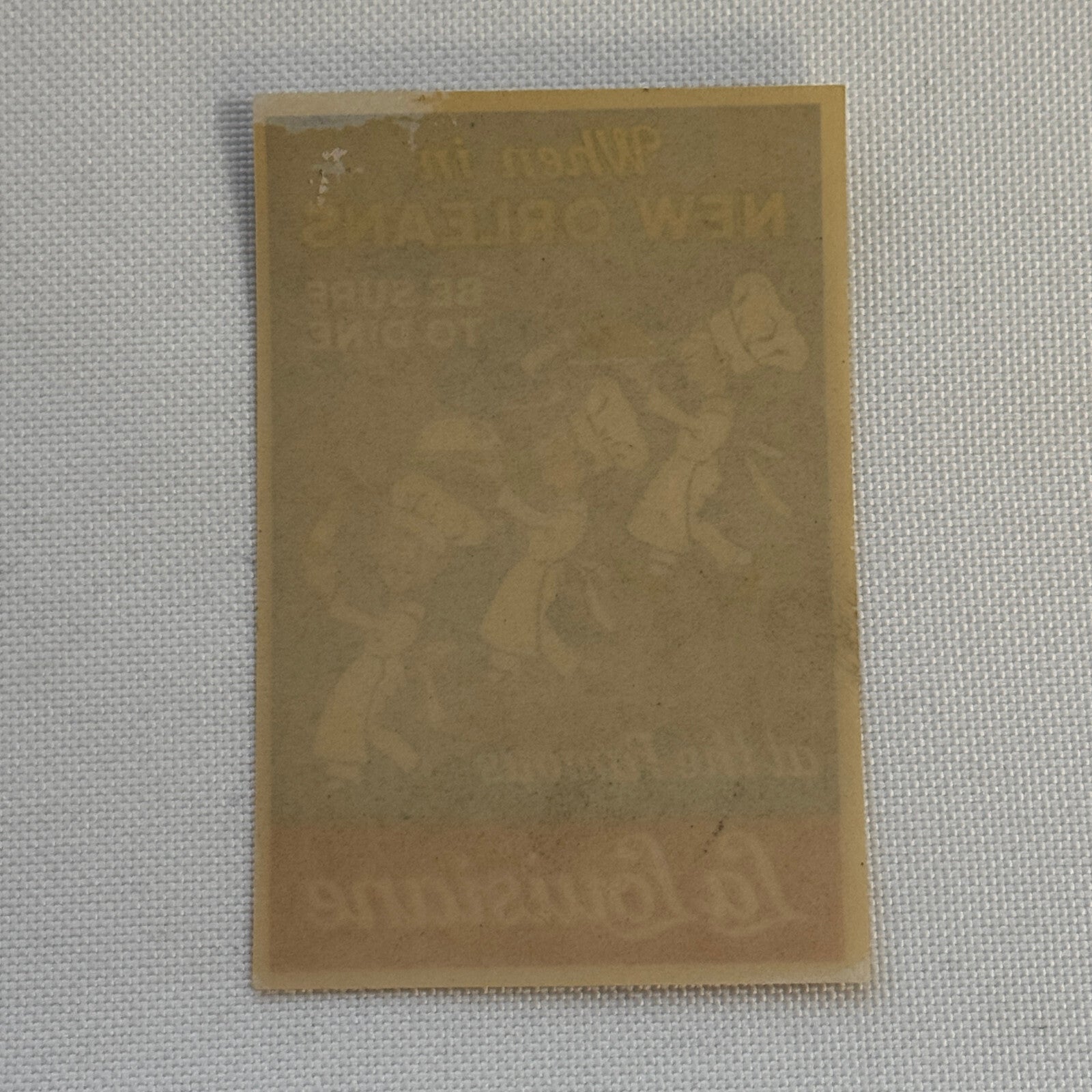 Vintage Travel Tourist Label New Orleans Louisiana Restaurant La Louisiane