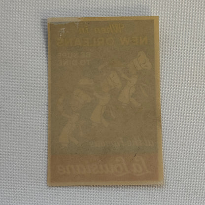 Vintage Travel Tourist Label New Orleans Louisiana Restaurant La Louisiane