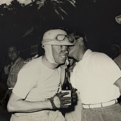 Vintage Racing Driver Photo Photograph Unidentified