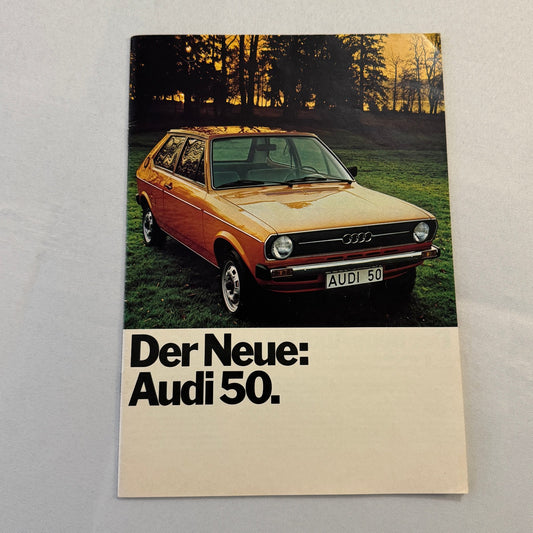Audi 50 Poster Sales Brochure Catalog Advertising 1974 1975 GERMAN