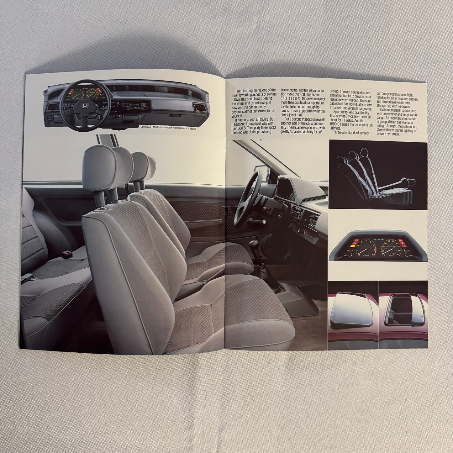 1984 Honda Civic Sales Brochure Catalog CRX Hatchback 1500 Sedan Wagon Vintage