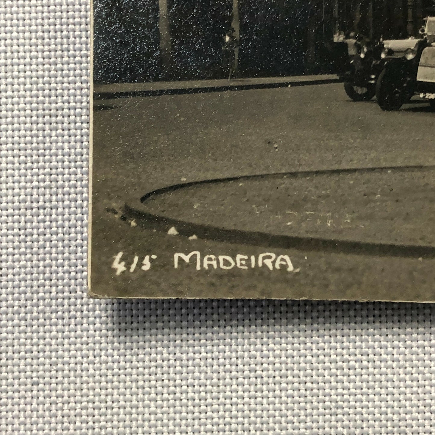 Vintage Antique Photo Photograph Cars on Street Scene Fiat ? 