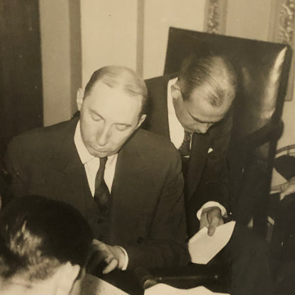 Press Photo Photograph Senator Robinson Updates Reporters on Debt 1933 Underwood