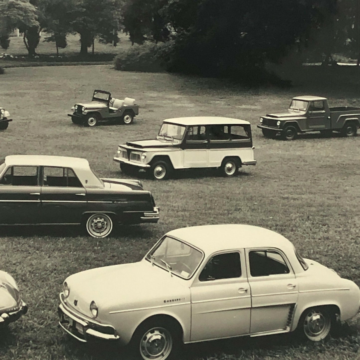 Vintage Car & Truck Photo Photograph - Jeep & Renault Alpine CJ Pickup Gordini +