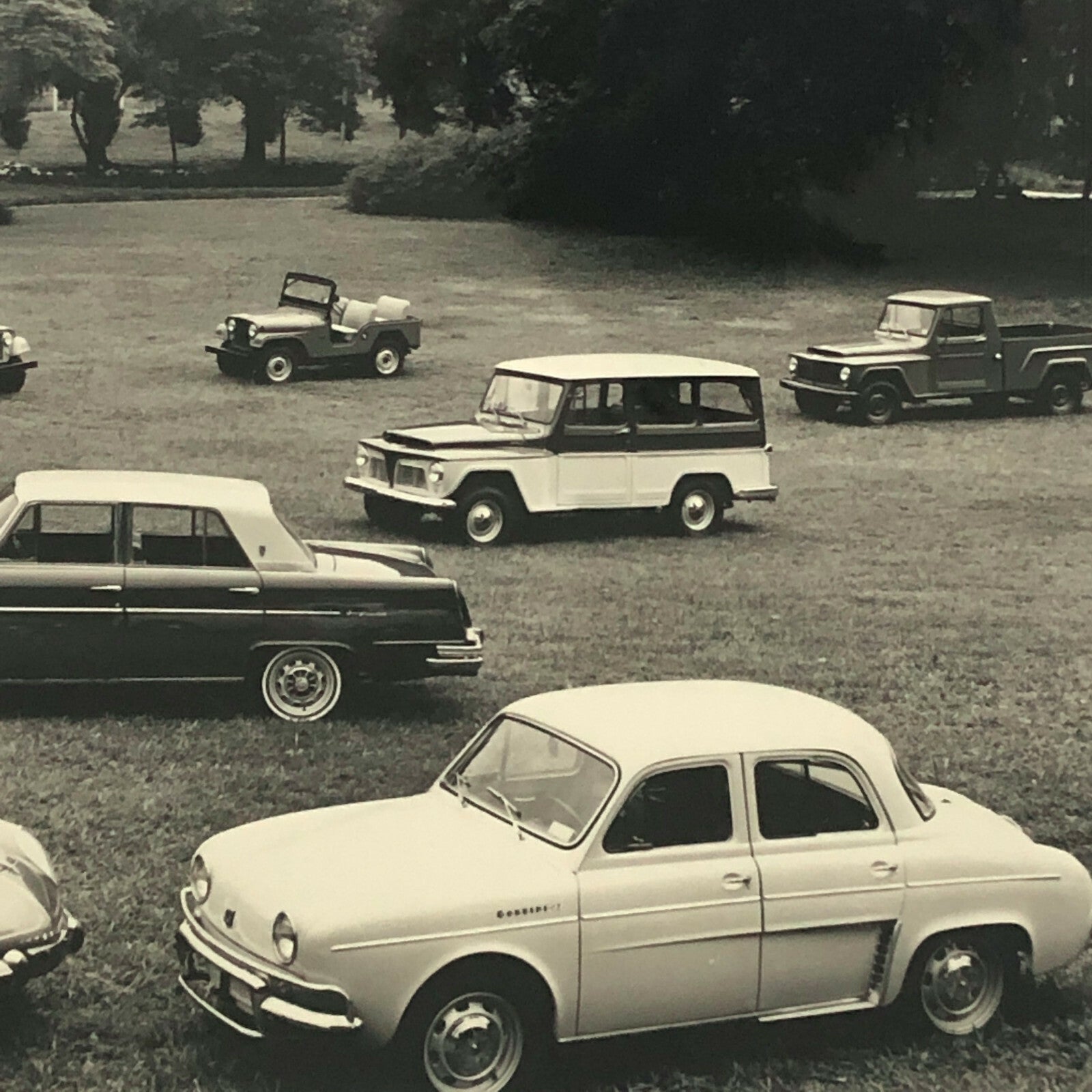 Vintage Car & Truck Photo Photograph - Jeep & Renault Alpine CJ Pickup Gordini +