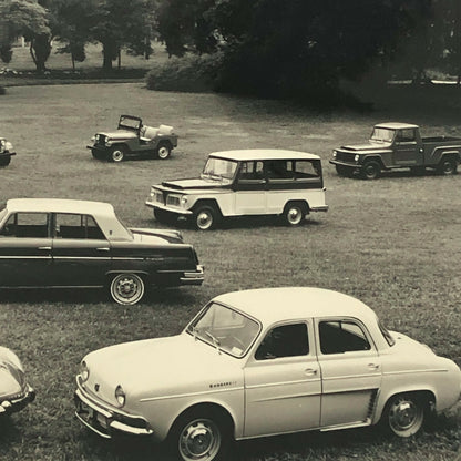 Vintage Car & Truck Photo Photograph - Jeep & Renault Alpine CJ Pickup Gordini +
