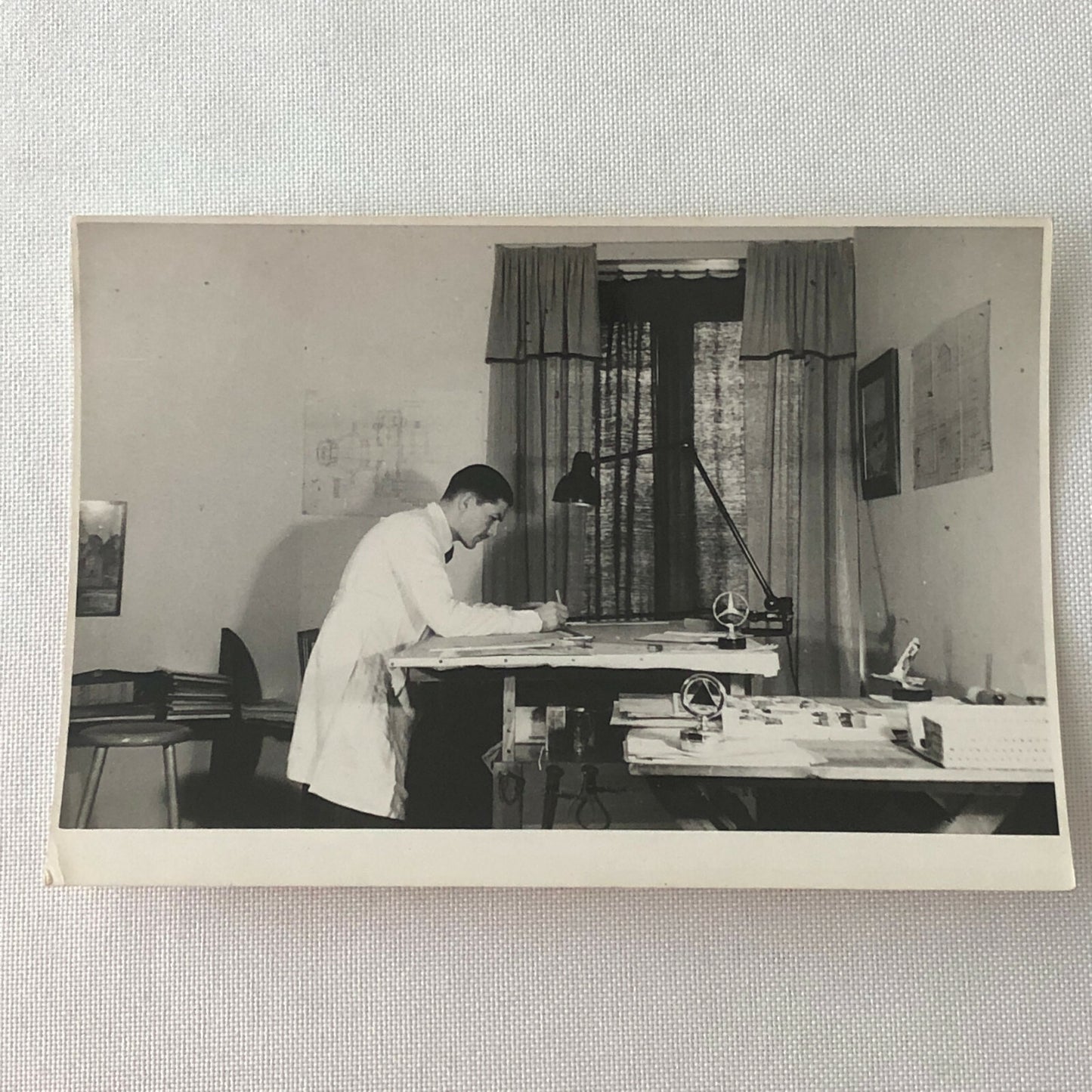 Vintage Photo Photograph of a Car or Truck Designer Engineer - Mercedes Benz 