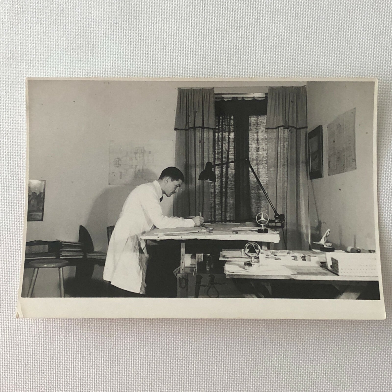 Vintage Photo Photograph of a Car or Truck Designer Engineer - Mercedes Benz 
