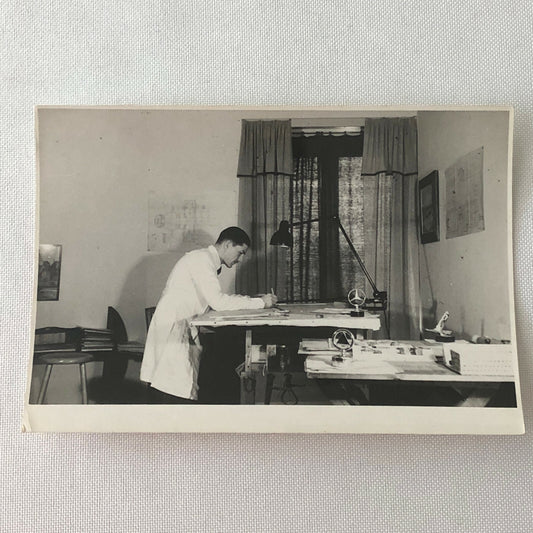Vintage Photo Photograph of a Car or Truck Designer Engineer - Mercedes Benz 