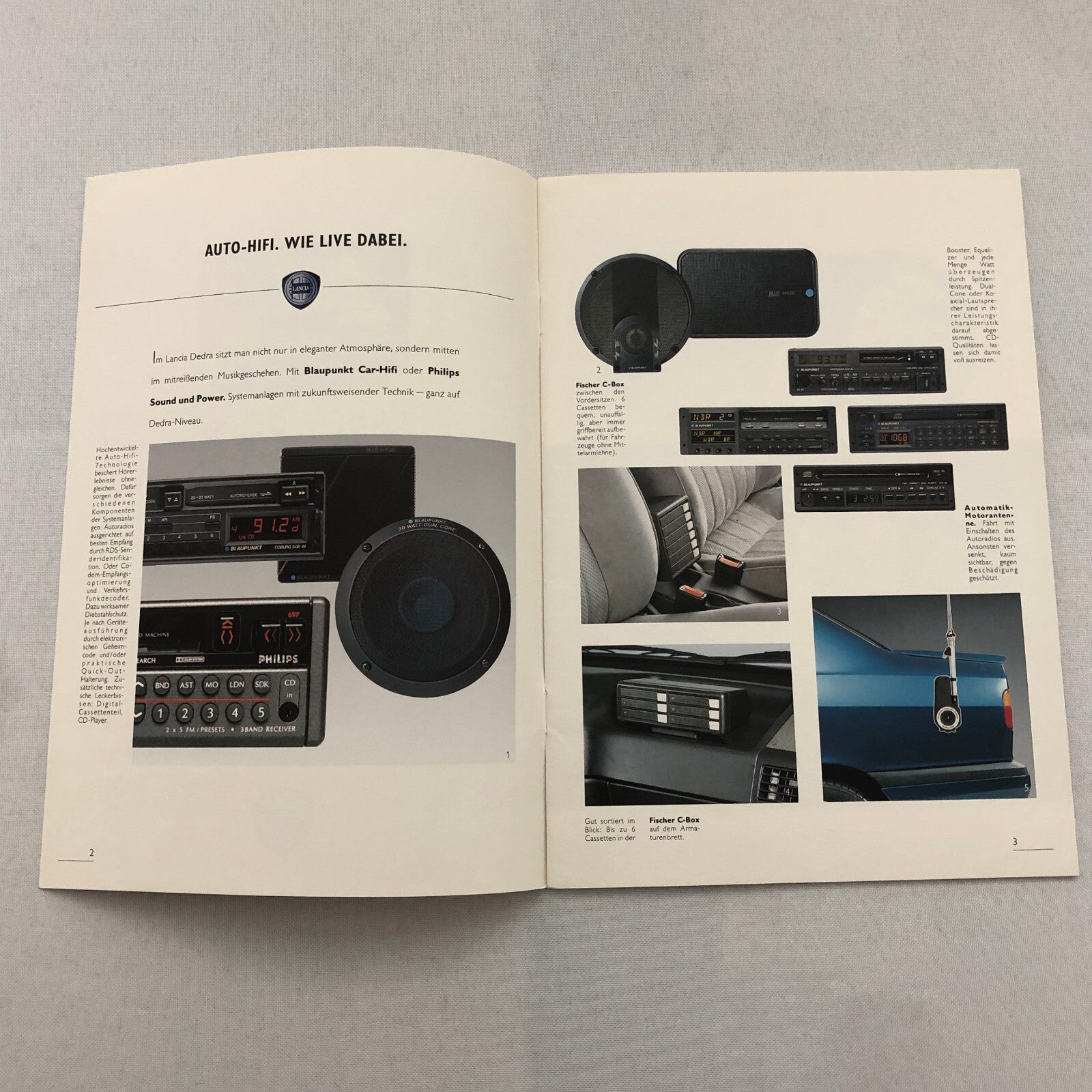Lancia Dedra Car ACCESSORIES Sales Brochure Catalog Dedra German Text