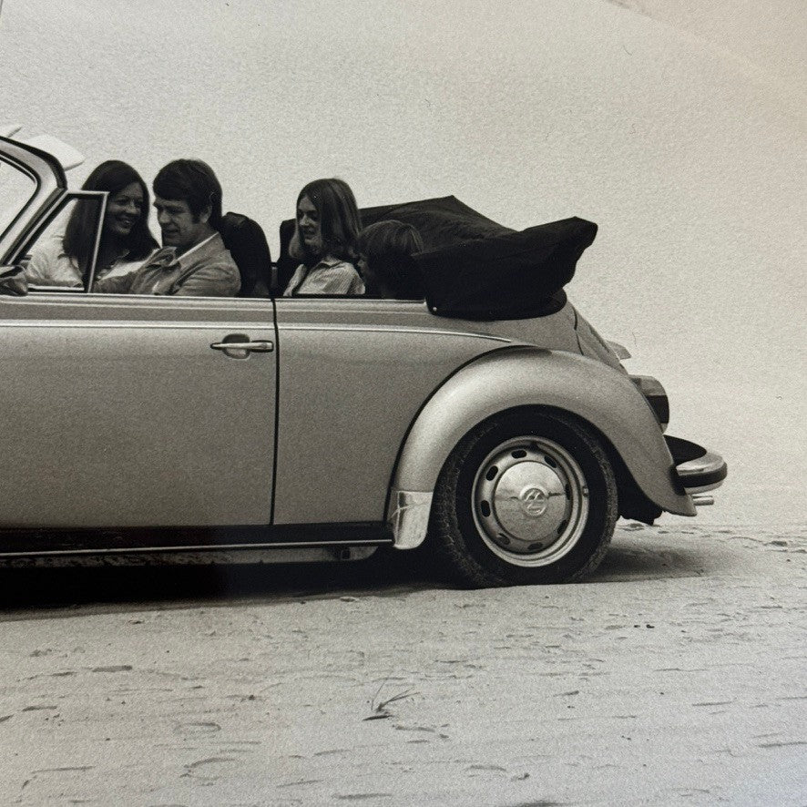 Vintage Volkswagen Beetle Convertible VW Bug Car Photo Photograph Cabriolet