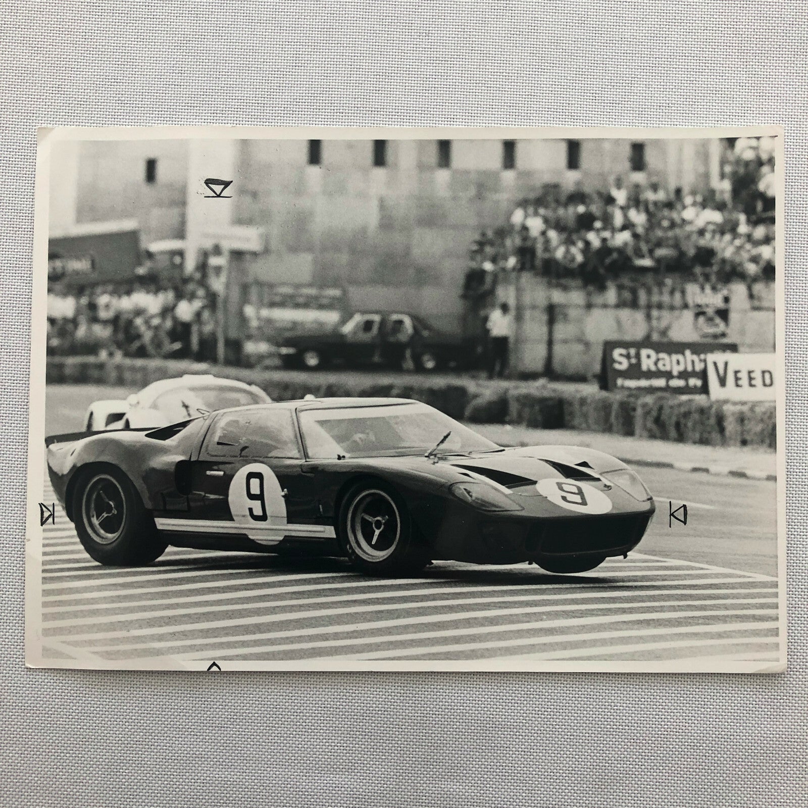 Vintage Ford GT40 Racing Photo Photograph 1968 Paul Hawkins Norisring Circuit 