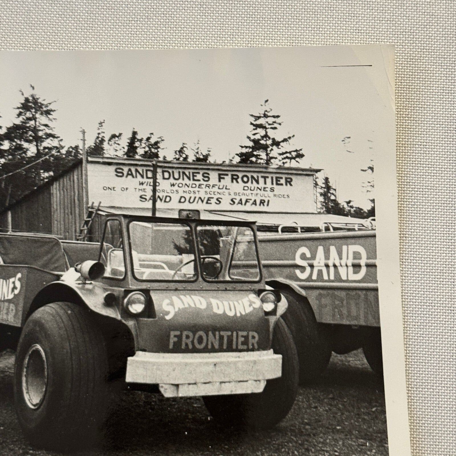 Vintage Porsche 911 Car with Sand Dune Trucks Photo Photograph
