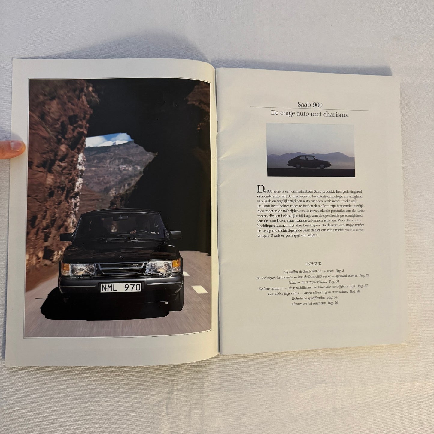 Vintage Saab 900 Car Sales Brochure Catalog 900 Cabriolet 900 Turbo 16S DUTCH