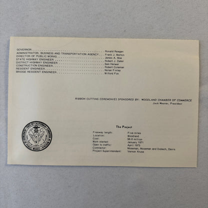 State of California Department of Public Works Interstate Highway 5 Press Kit