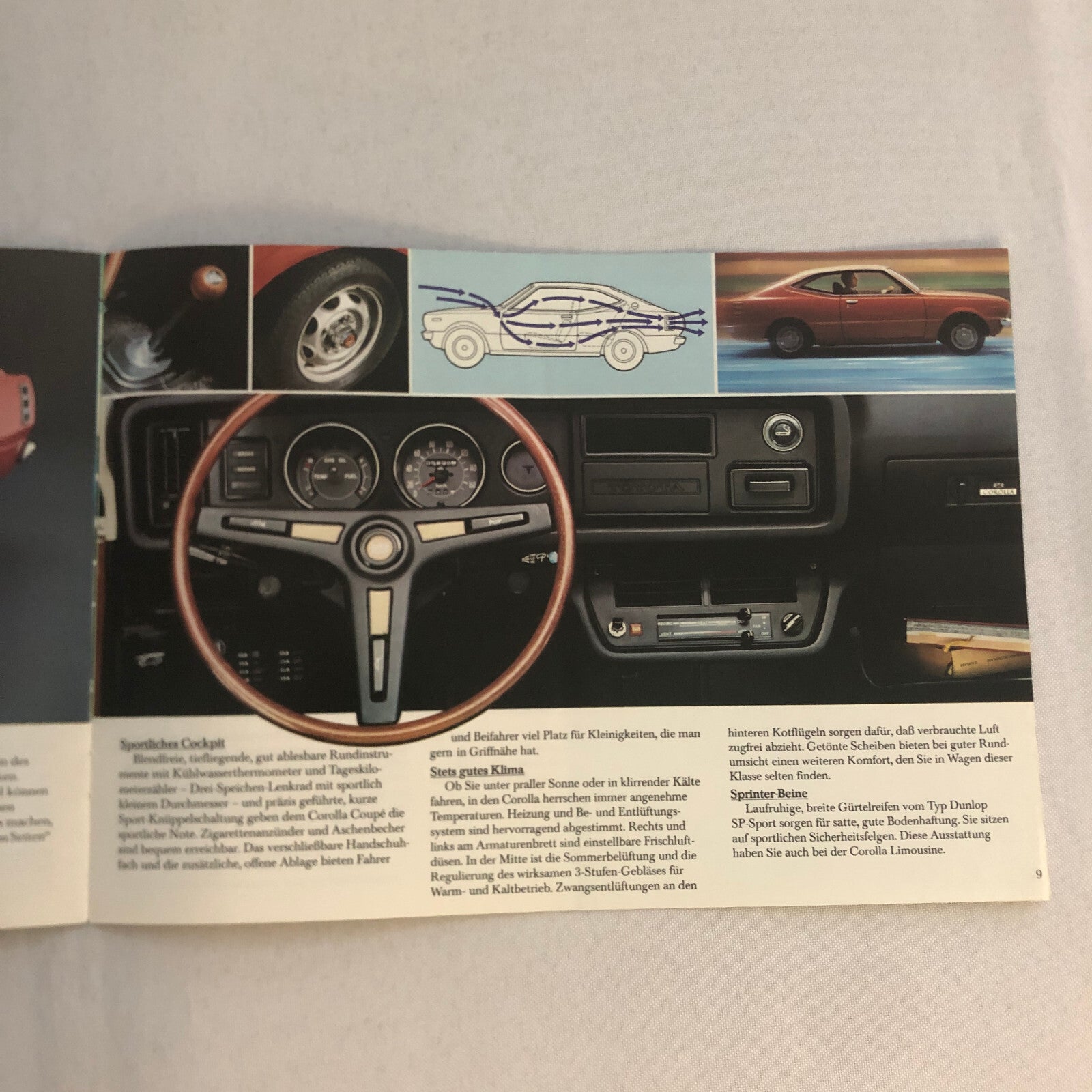 Toyota Corolla Car Sales Brochure Catalog 2 Door 4 Door Coupe Combi Wagon GERMAN