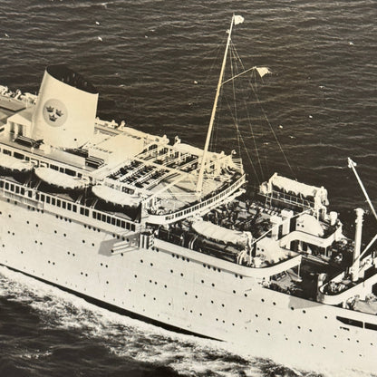 Vintage Ship Boat Photo Photograph Swedish Line MS Kungsholm 1961