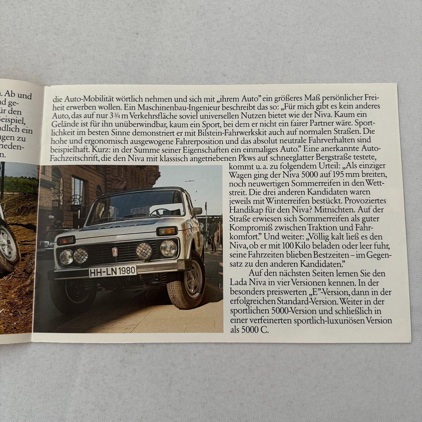 Lada Niva Car Sales Brochure Catalog Niva E Niva 5000 C 5000C GERMAN