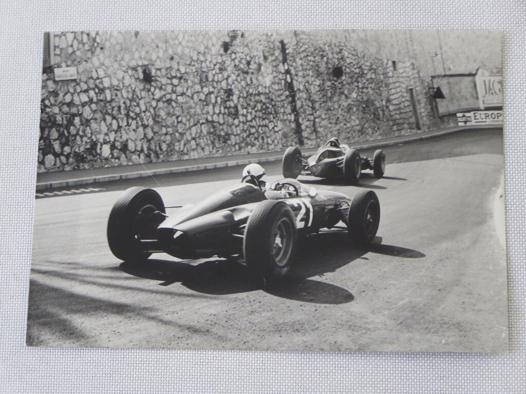 Vintage Racing Photo Photograph John Surtees & Graham Hill at Monaco 1963 Cars