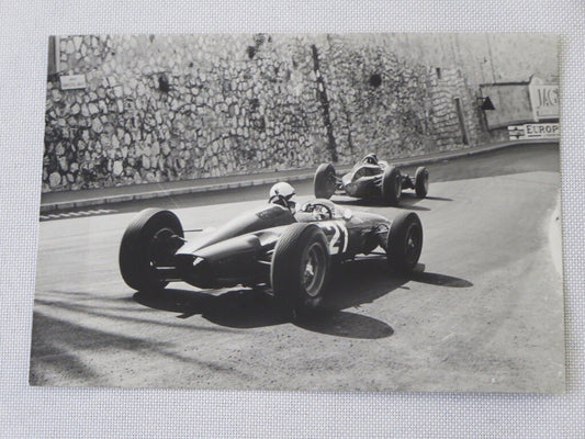 Vintage Racing Photo Photograph John Surtees & Graham Hill at Monaco 1963 Cars