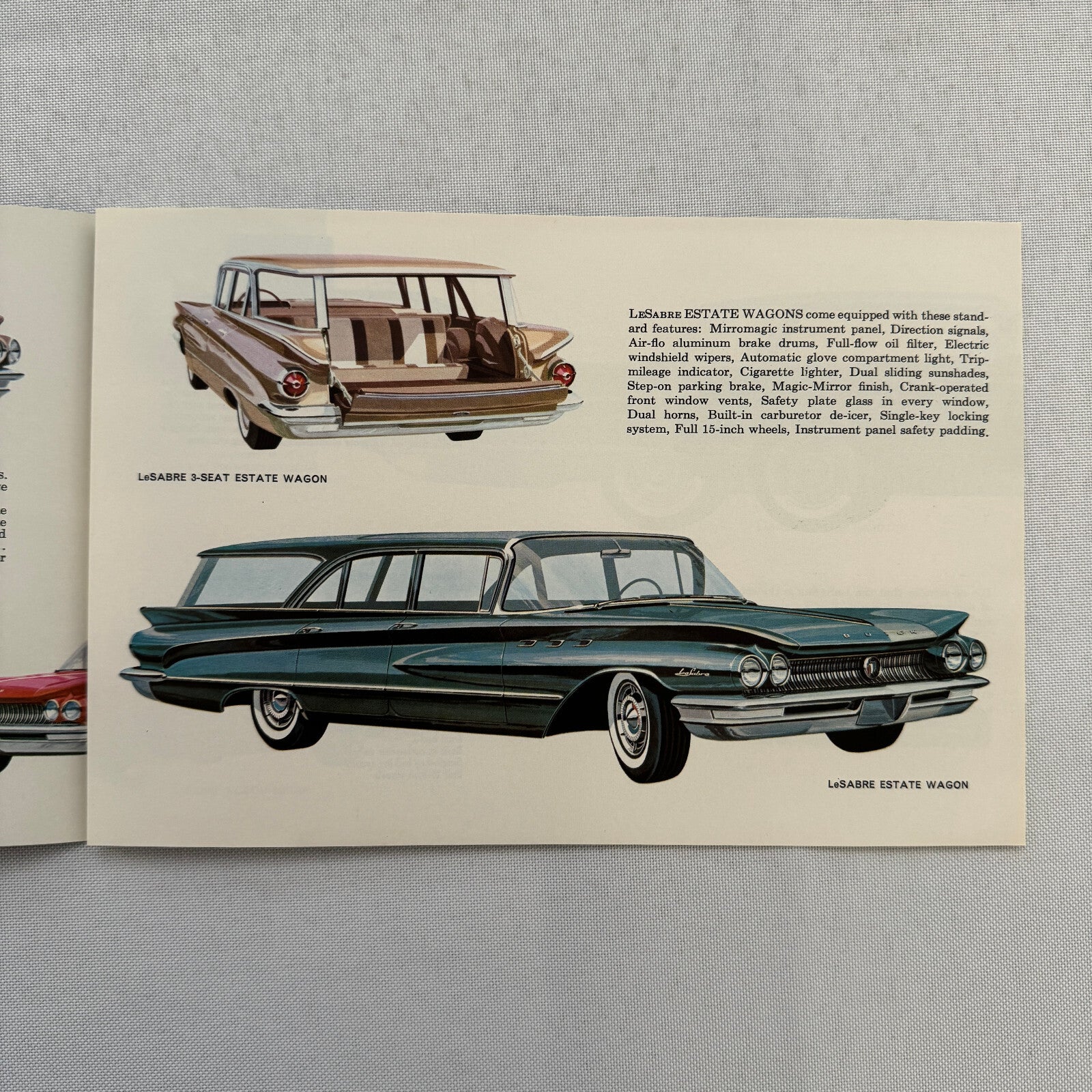 1960 Buick LeSabre Car Sales Brochure Catalog Station Wagon Coupe Convertible