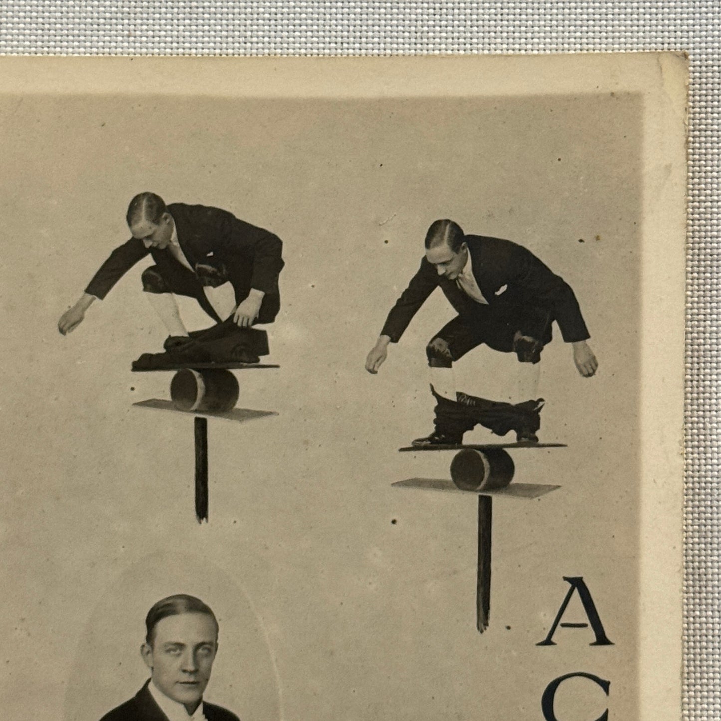 Vintage Circus Balancing Act Acrobat Postcard Post Card Burckh European