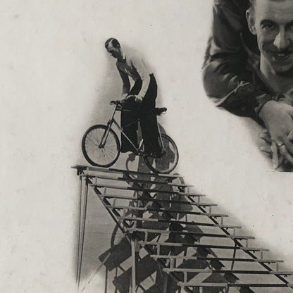 Vintage Circus Photo Dan Sayton Ruth Bicycle Balancing Act Performer Photograph