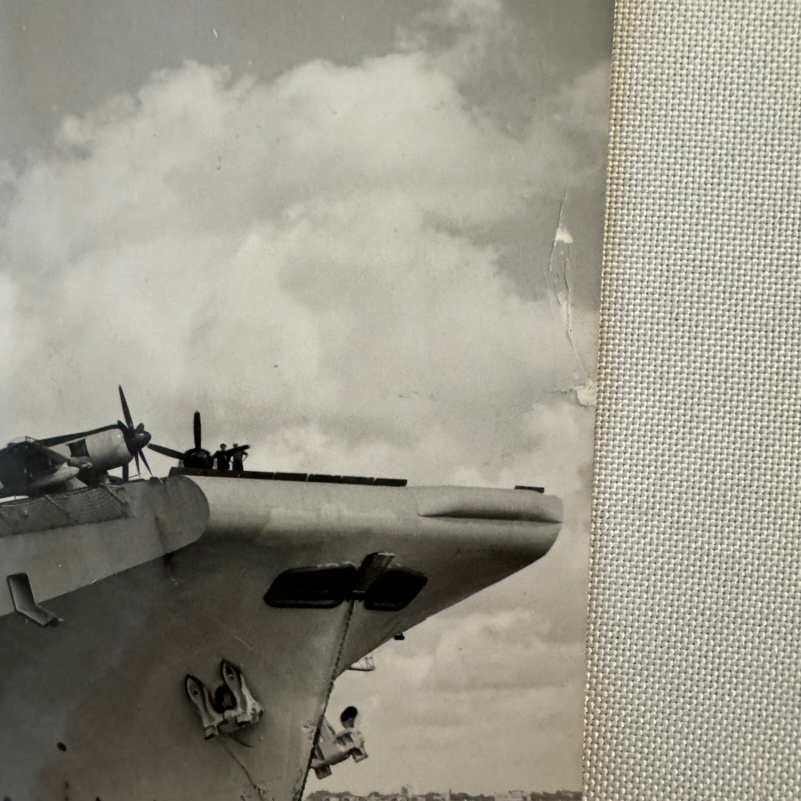Vintage Military Ship Boat Photo Photograph Print HMS Theseus Aircraft Carrier