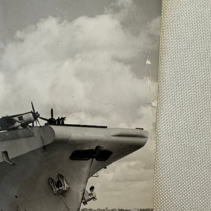 Vintage Military Ship Boat Photo Photograph Print HMS Theseus Aircraft Carrier