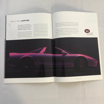 Honda NSX Car Sales Brochure GERMAN Text European Market