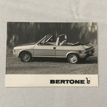 Fiat Bertone Ritmo Press Kit Cabriolet Convertible Photographs Brochure