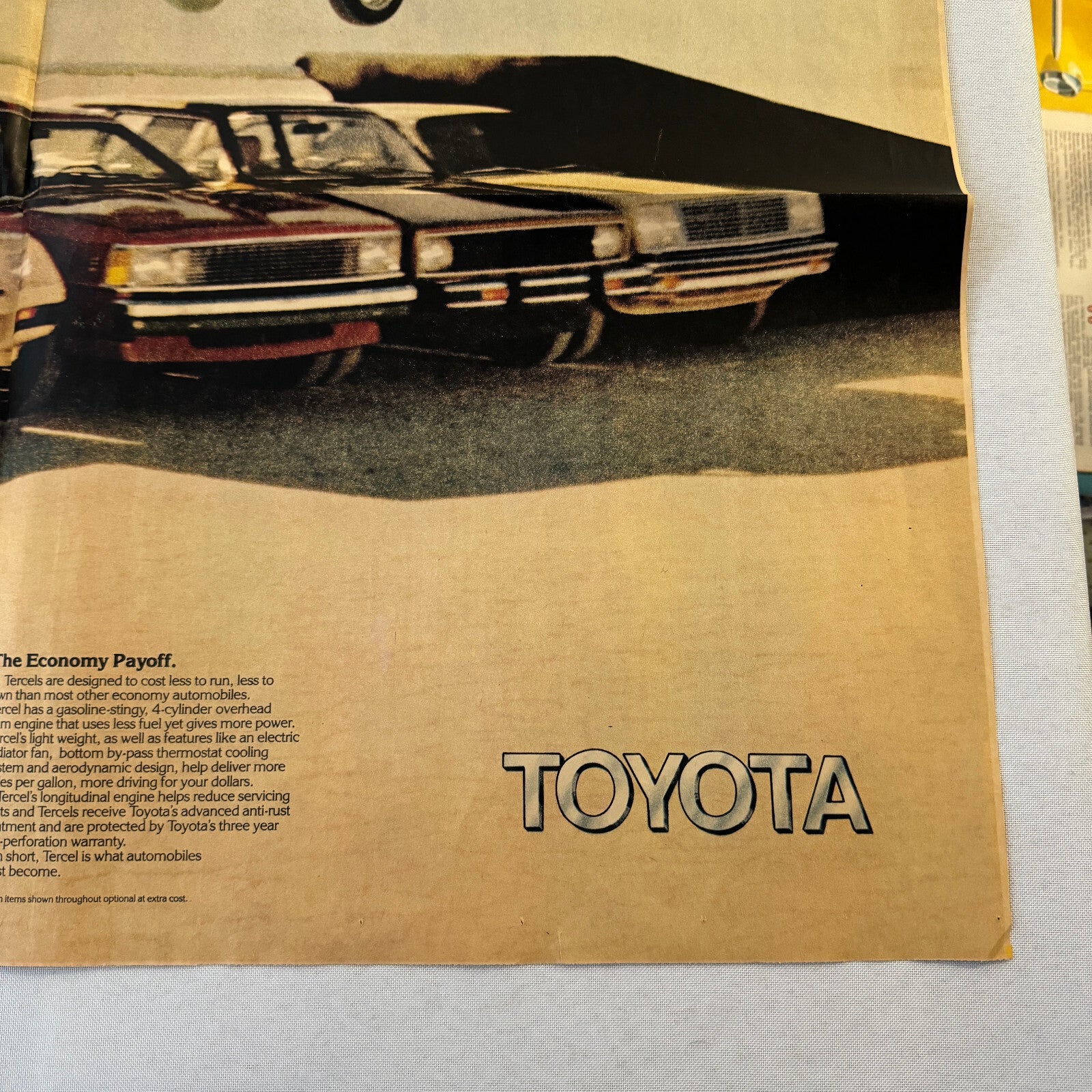 1980 Toyota Car Newspaper Insert Brochure Tercel SR5 Sedan Liftback Corolla