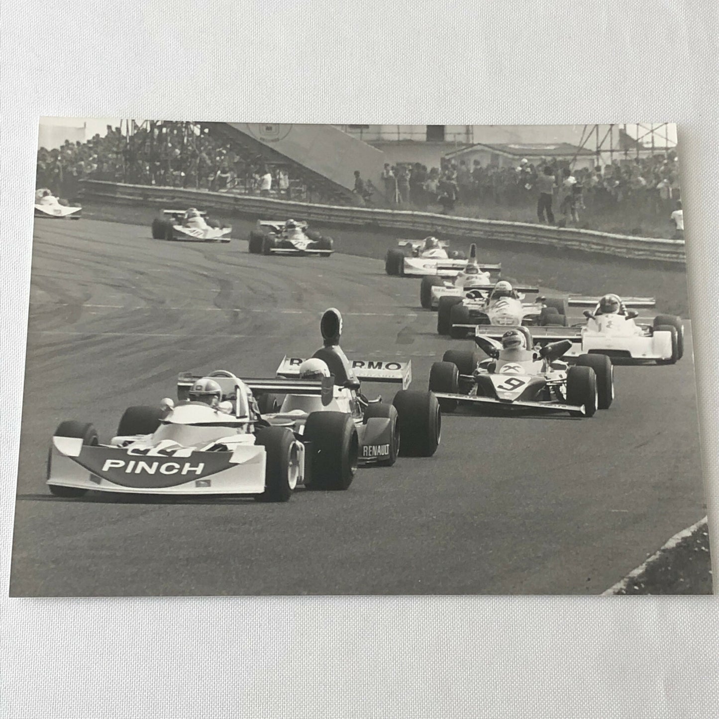 Vintage 1976 Formula 2 F2 Thruxton Grand Prix Racing Photo Photograph Cars 