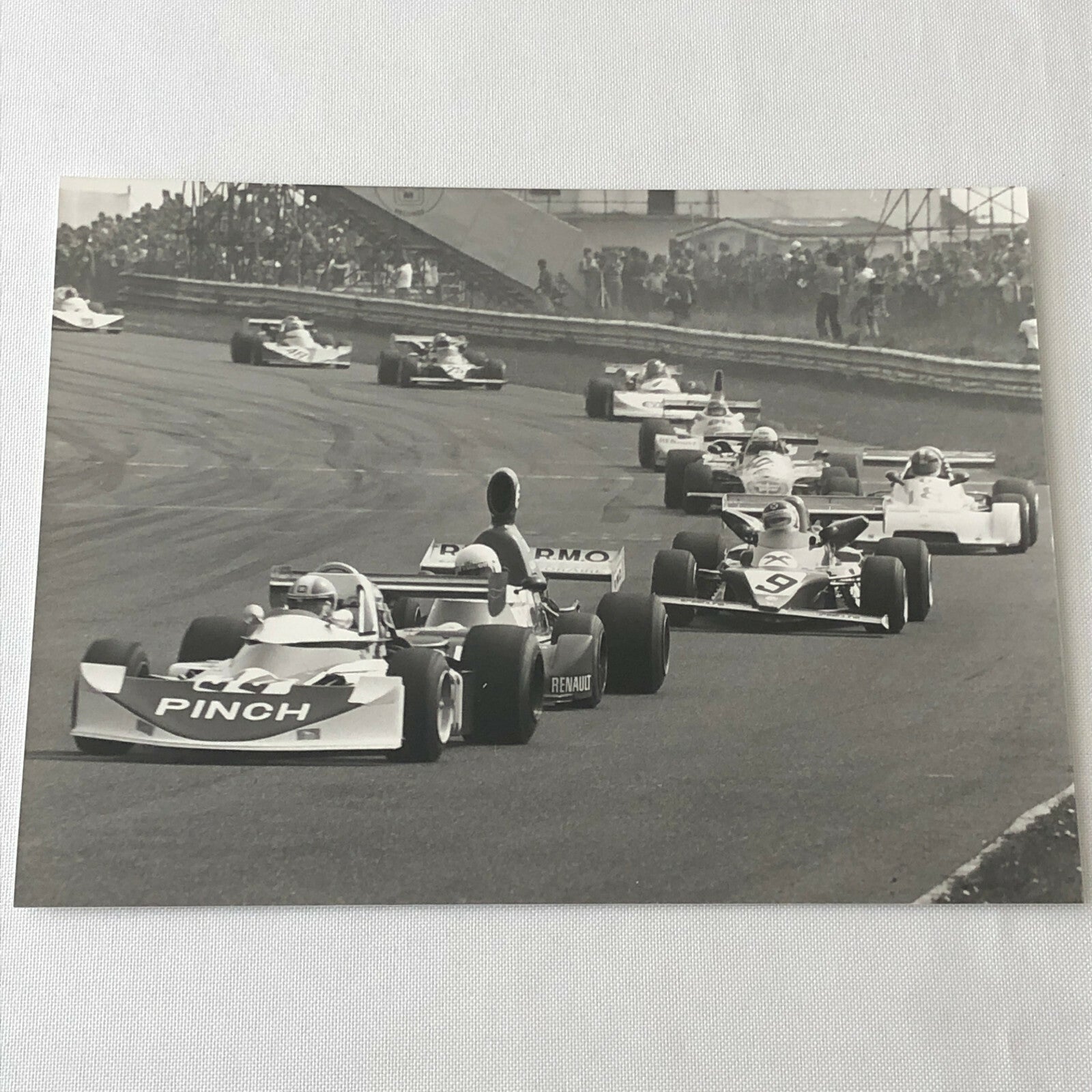 Vintage 1976 Formula 2 F2 Thruxton Grand Prix Racing Photo Photograph Cars 