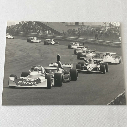 Vintage 1976 Formula 2 F2 Thruxton Grand Prix Racing Photo Photograph Cars 