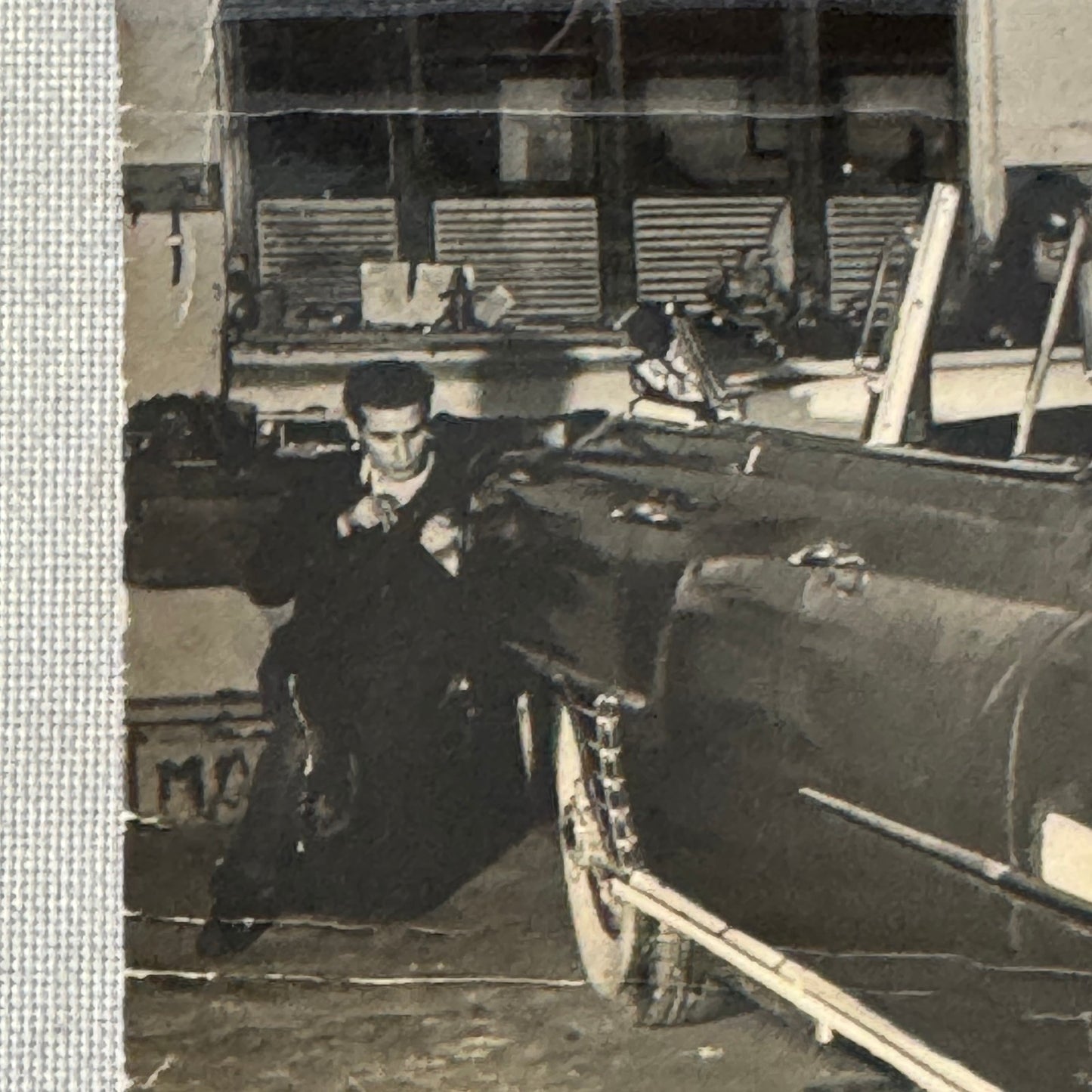 Cadillac Repair Shop Italian Press Photo Photograph Print Vintage Car Automobile