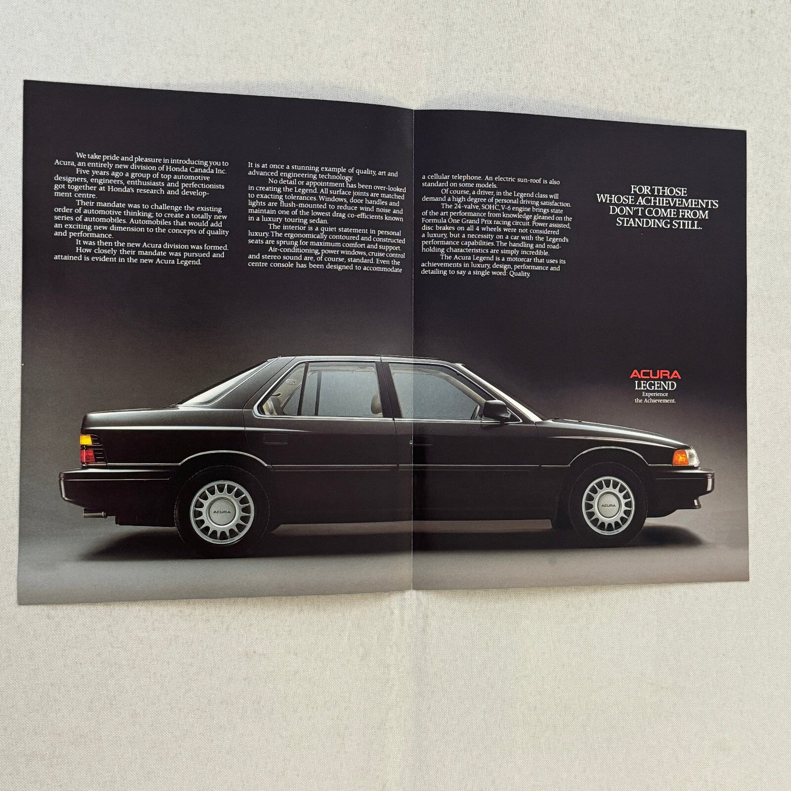 Acura Legend Car Sales Brochure Catalog Canadian Advertising