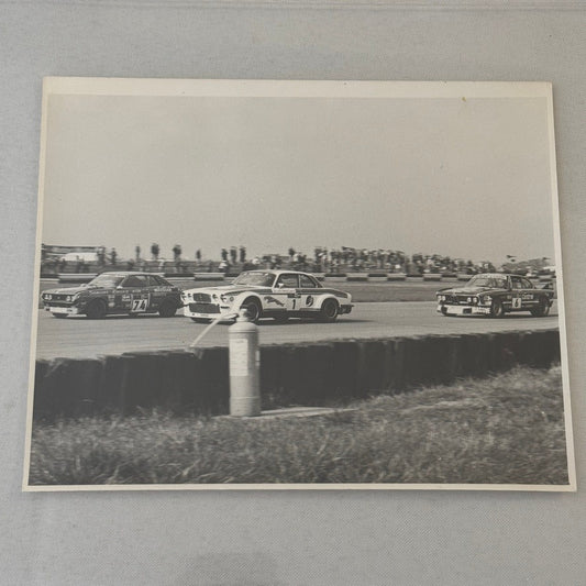 Vintage Racing Photograph 1975 Silverstone TT Jaguar BMW Toyota Cars