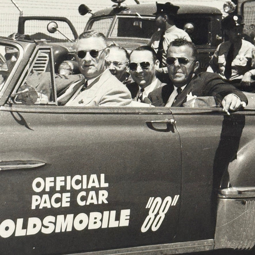 Vintage Indy 500 Racing Photo Oldsmobile 88 Official Pace Car Photograph
