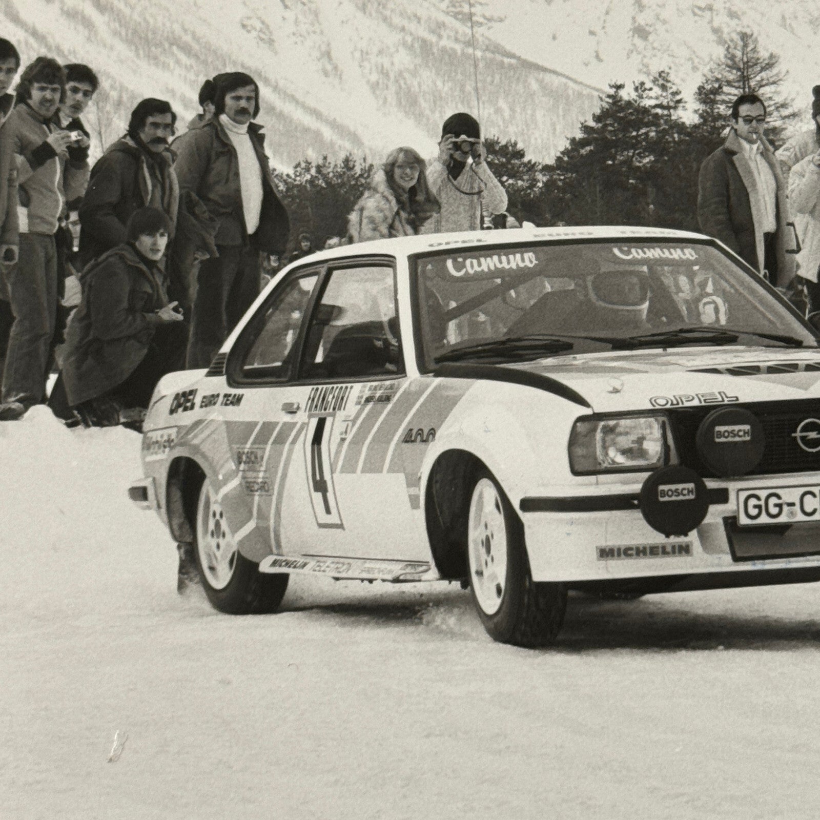 1980 Rallye Monte Carlo Press Photo Photograph DPPI Opel Ascona Rally Car