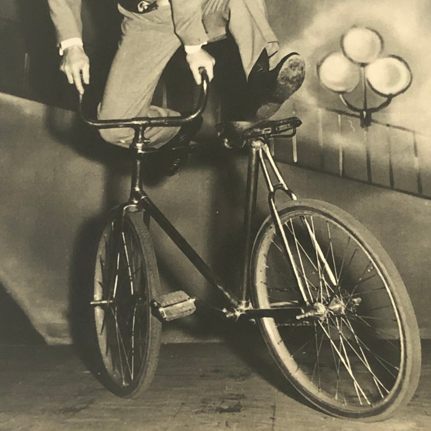 Circus Performer Vintage Photo Photograph Bicycle Balancing Act Berlin Germany