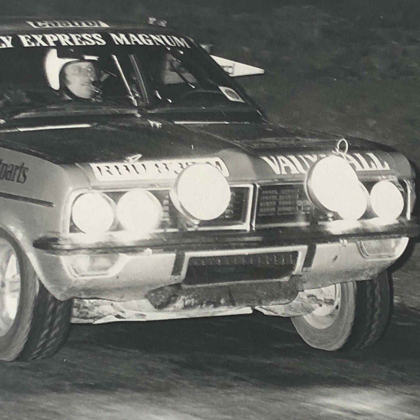 Vintage Rally Racing Photo Photograph 1974 Rallye RAC Vauxhall Car 