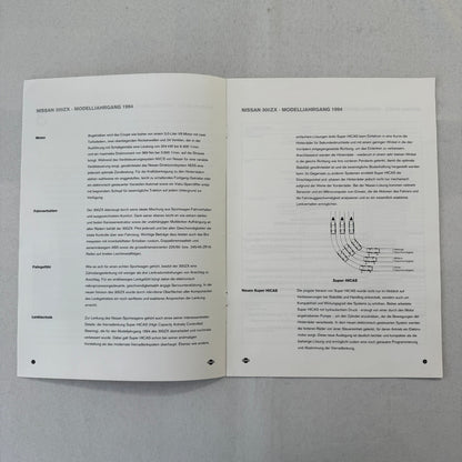 1994 Nissan 300ZX Geneva Motor Show Brochure GERMAN Press Catalog