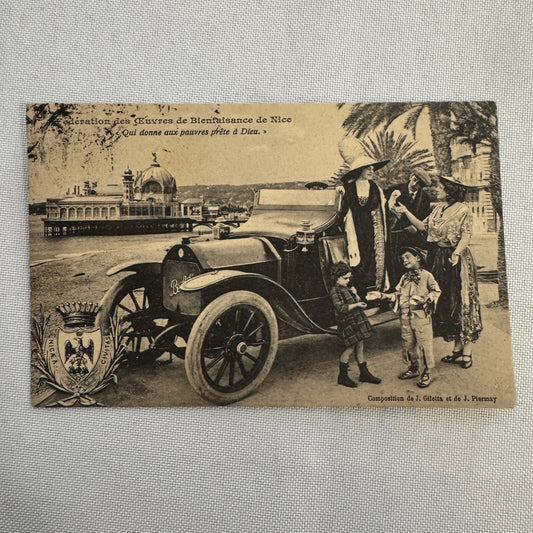 Vintage Car Automobile Postcard Post Card 1911 French