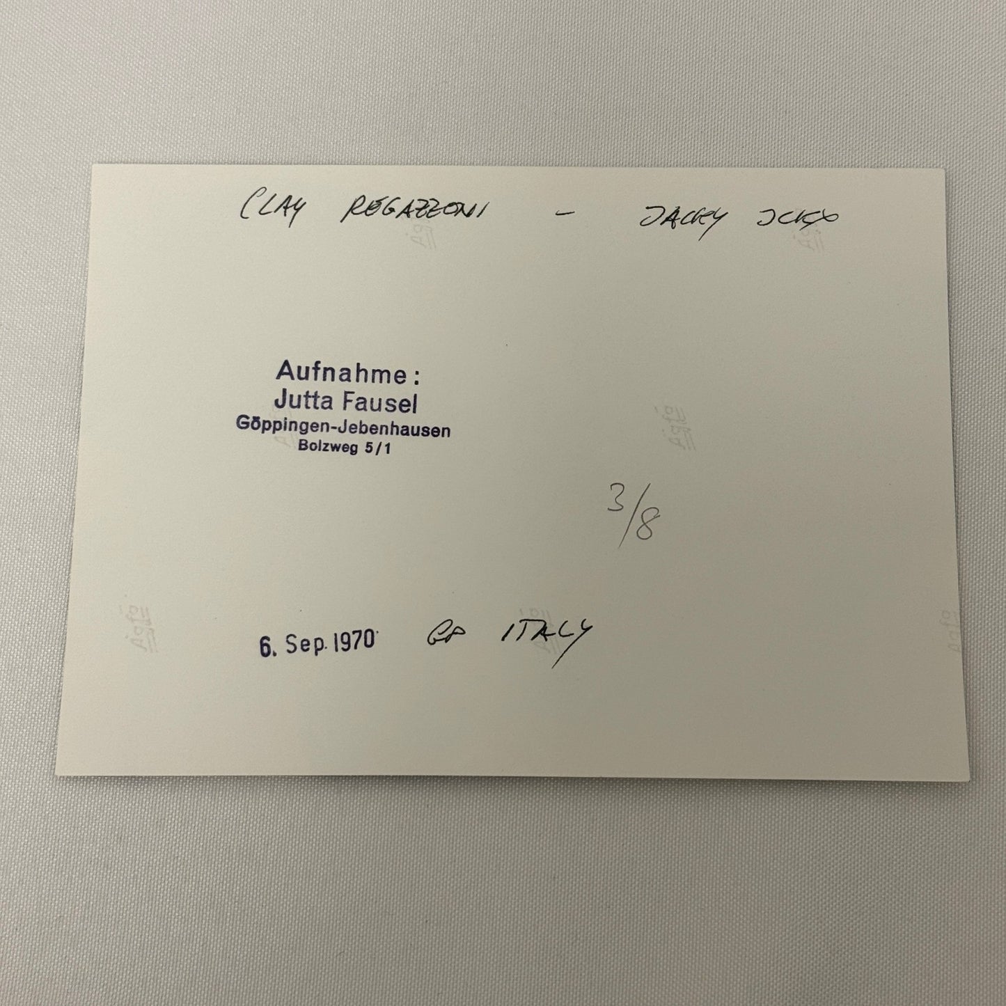 Vintage Racing Photo 1970 Italian Grand Prix Driver Clay Regazzoni Jacky Ickx