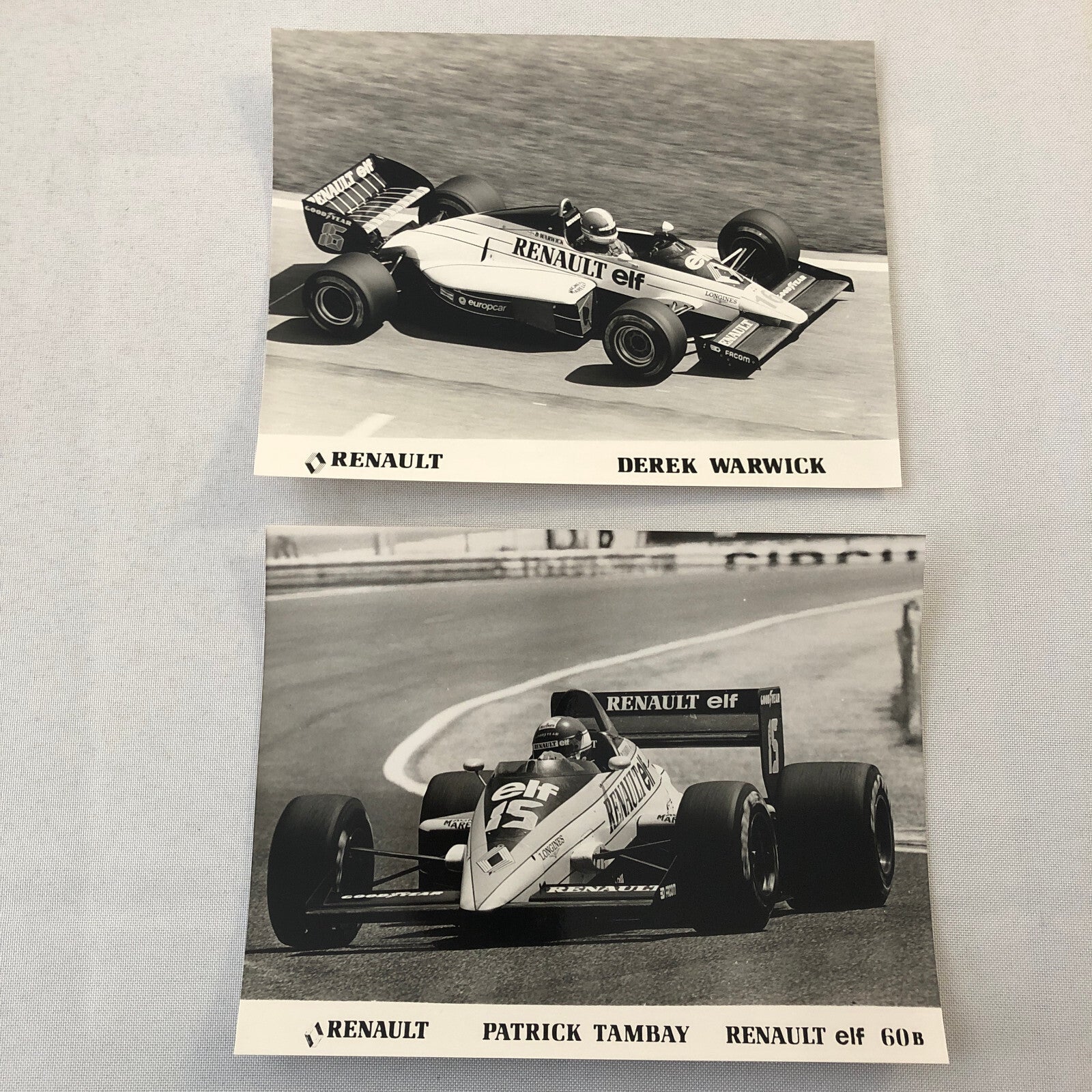 1985 Renault F1 Press Kit ELF Formula One Patrick Tambay Derek Warwick Team